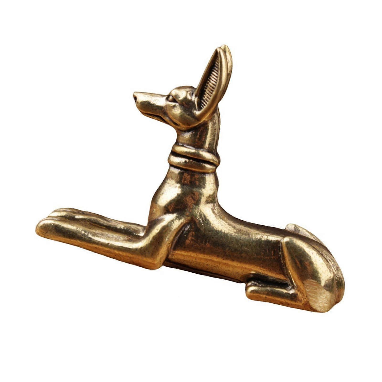Sitting Dog Decor Brass Dog Statue Decorative Objects for Living Room Bookshelf Side Table Decorations Table Ornament