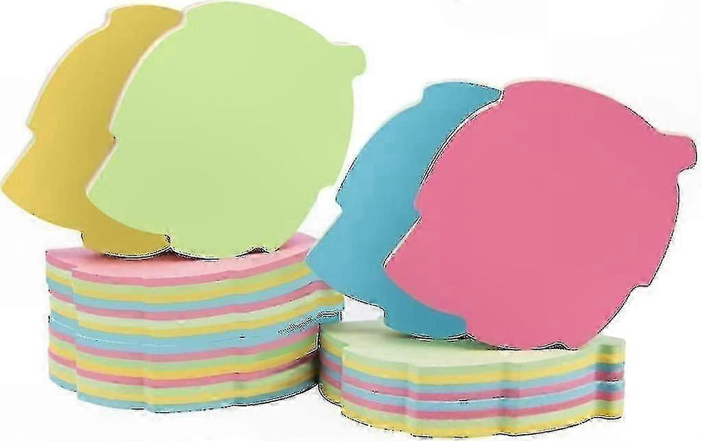 4-Color Assorted Self-Adhesive Sticky Note Sheets for Office and Home Use