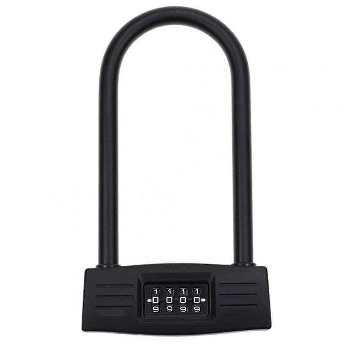 Bicycle U Lock Password Lock for Road Bikes and Motorcycles, Steel U-Lock, 6-Digit Code