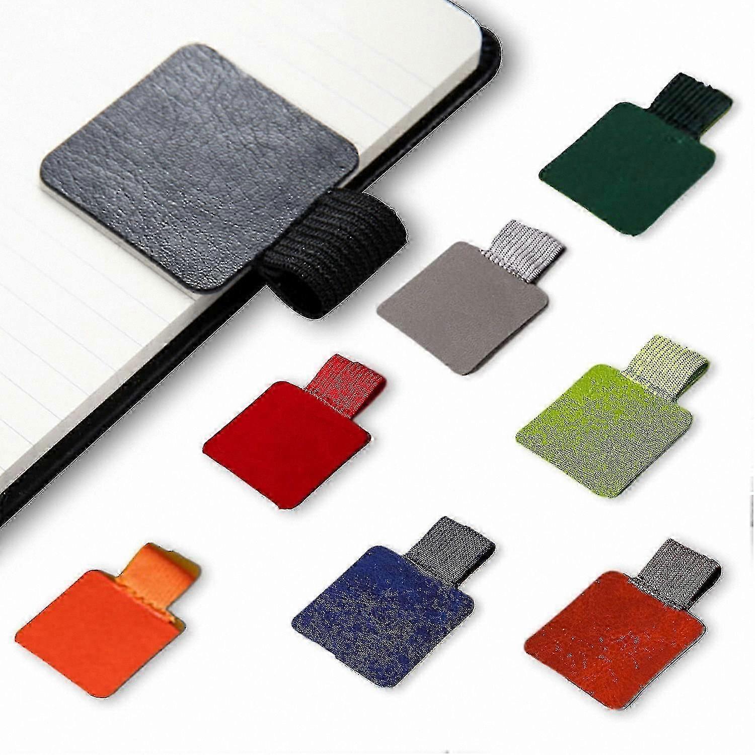 8-Pack Elastic Pen Loops, Self-Adhesive Notebook Pen Holders, Mixed Color Pen Rings for Notebooks and Planners