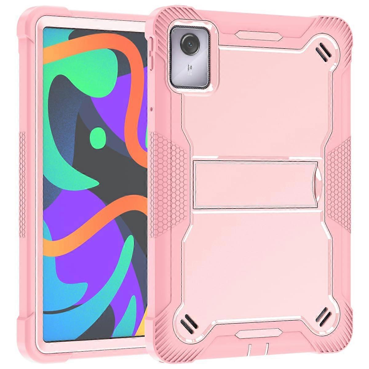 Shockproof Case With Stylus Holder, PC+Soft Silicone Protective Cover, Invisible Holder, Gold for Lenovo Tab M11 2024