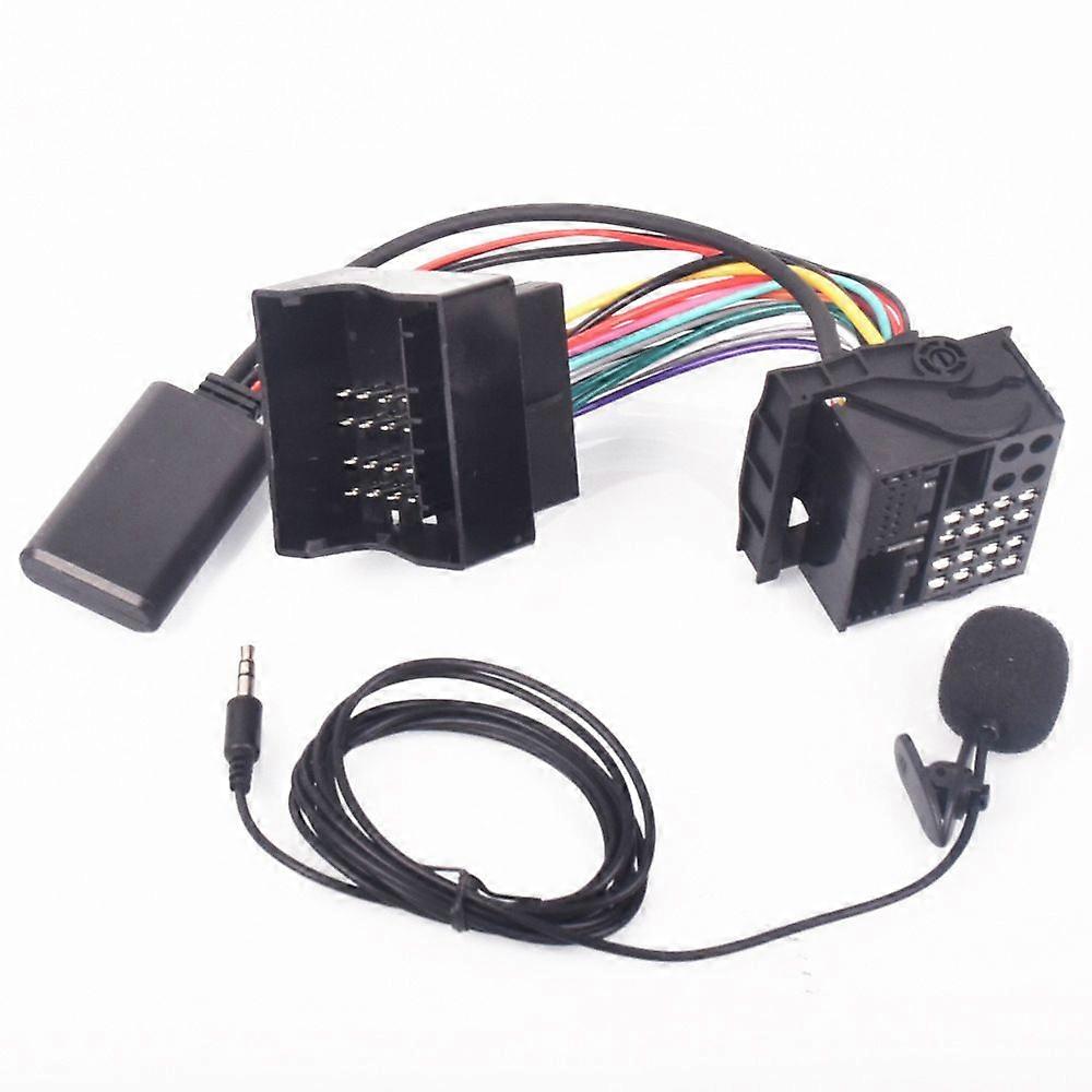 Aux Cable, Bluetooth 5.0 Audio Adapter Car Bluetooth Module Connector with Microphone Replacement