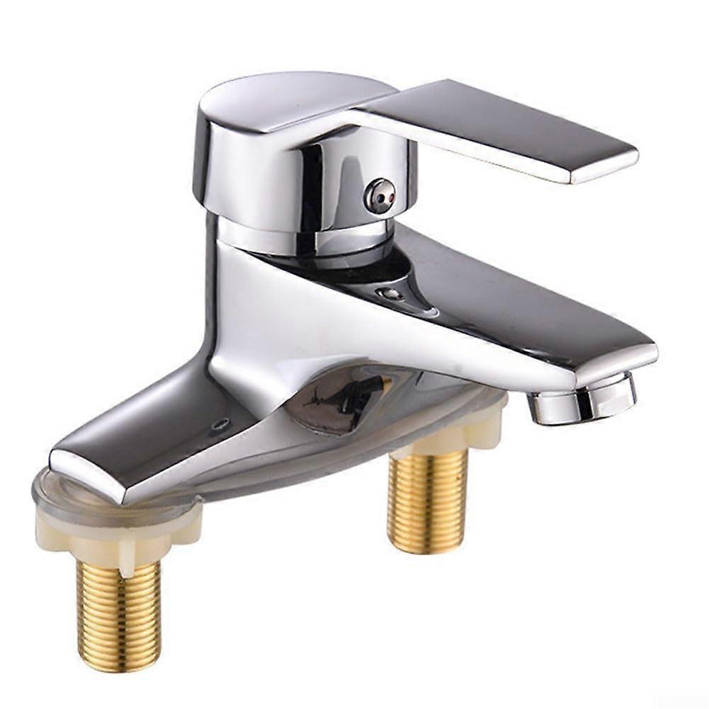 Galvanized surface, smooth handle for washbasin, mixing valve switch