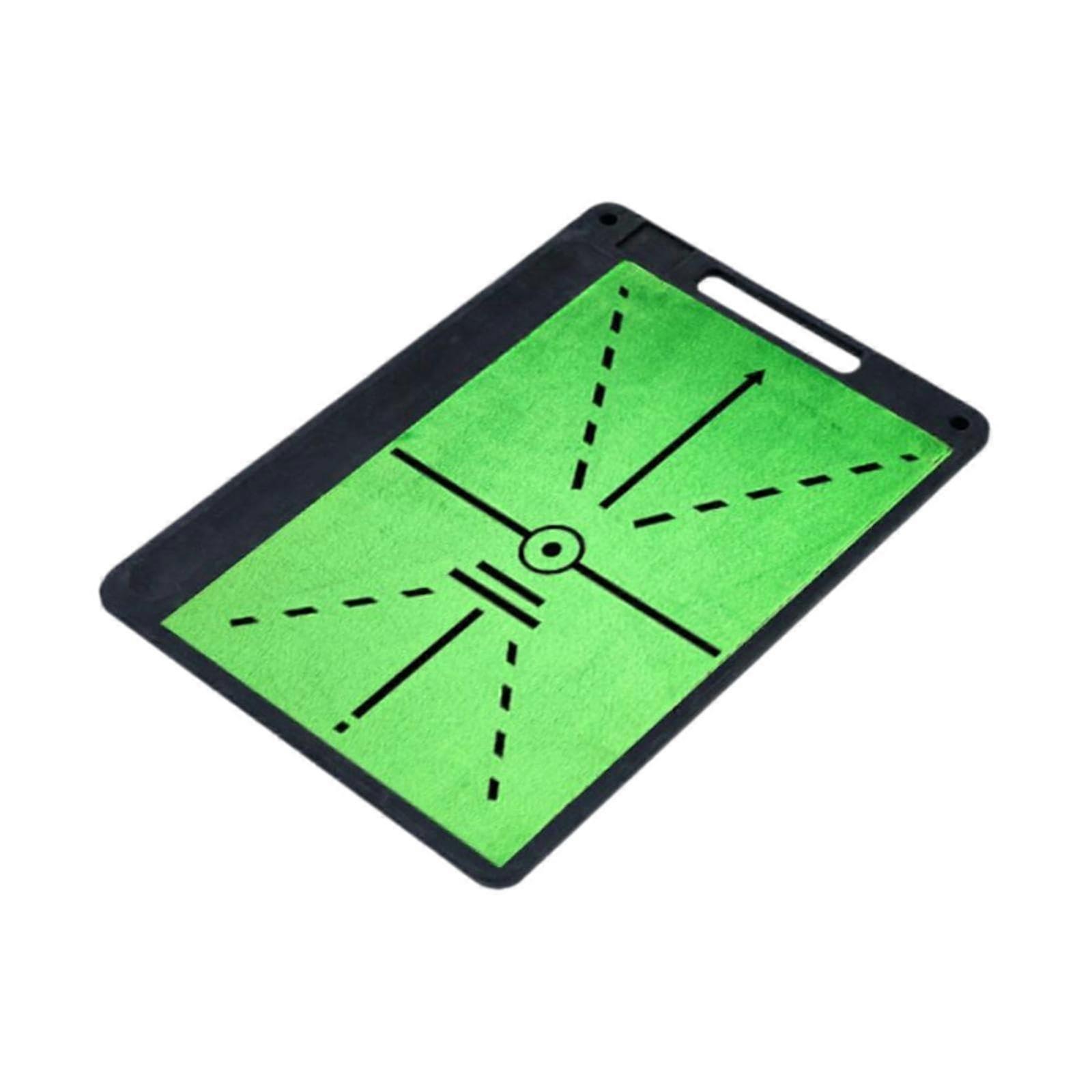 Golf Practice Mat For Swing Training To Improve Consistency, 17.32 X 12.20 In, Replaceable Grass Top For Home Use