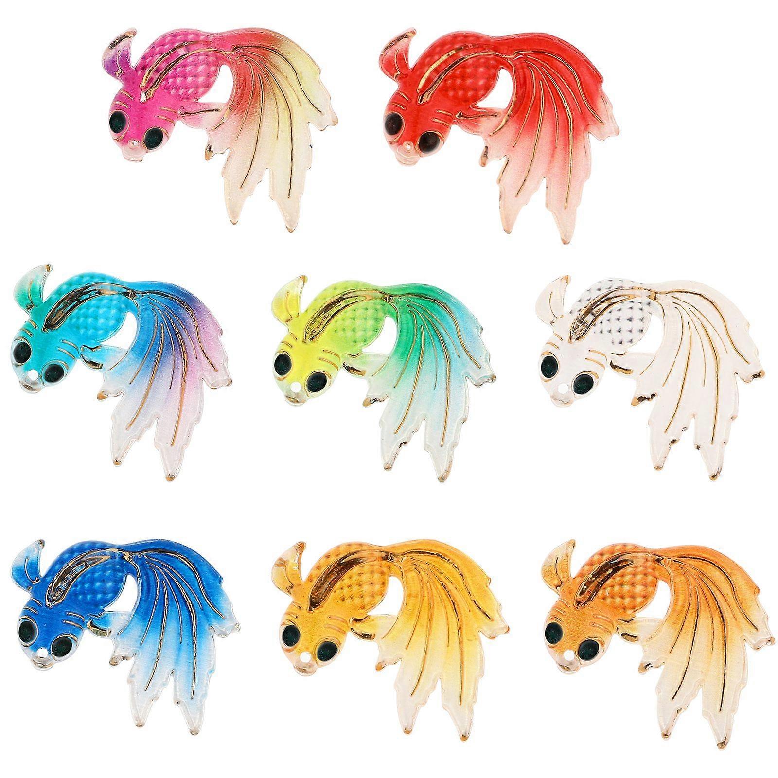 15pcs Fish Decor Creative Micro Landscape Fish Tank Fish Adornment Fish Model