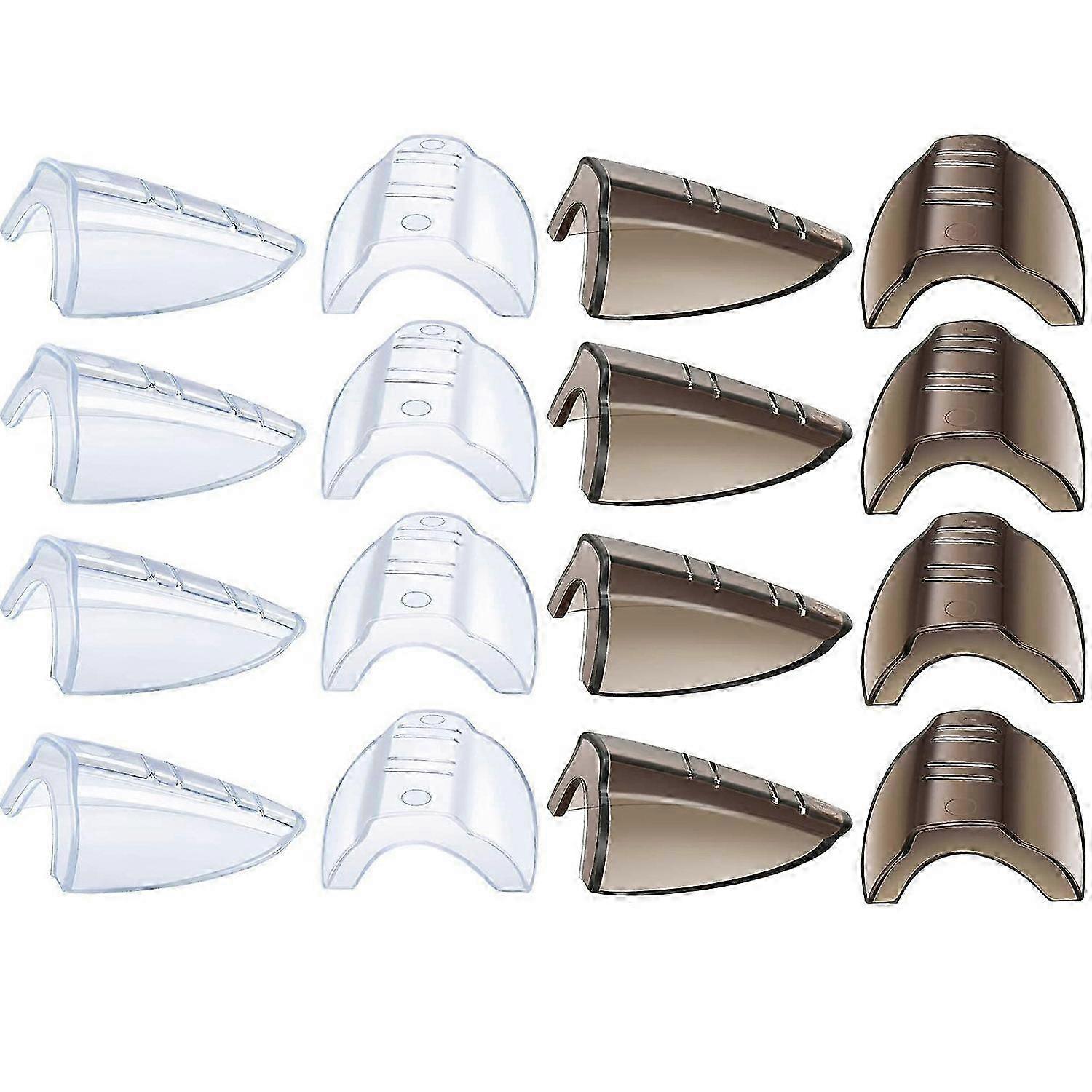 suitable for small medium eyeglasses, 8 pairs clear flexible side shield safety glasses