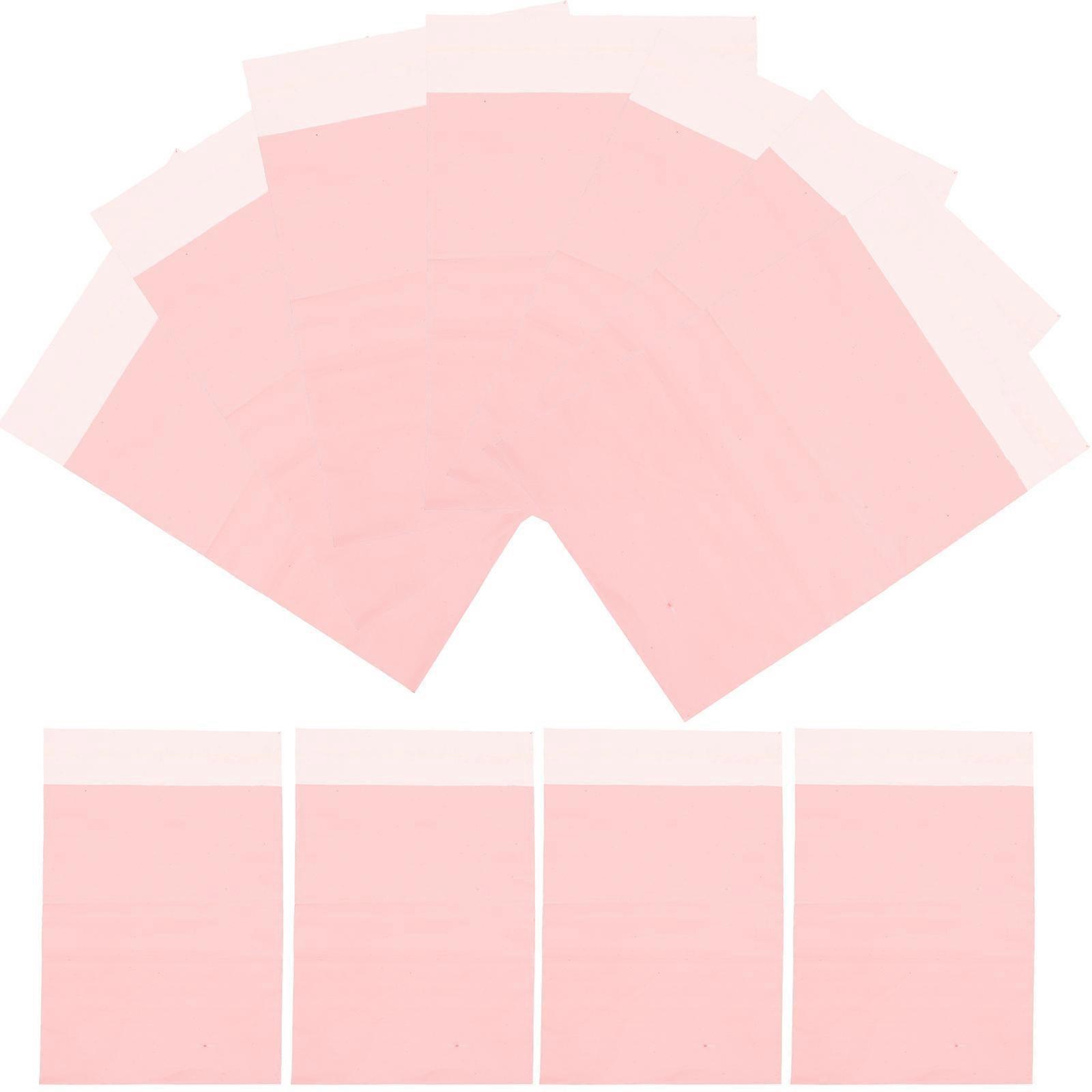 50 Pack Pink Disposable Sanitary Bags for Home Use LeakProof Strong Adhesive Plastic Pouches