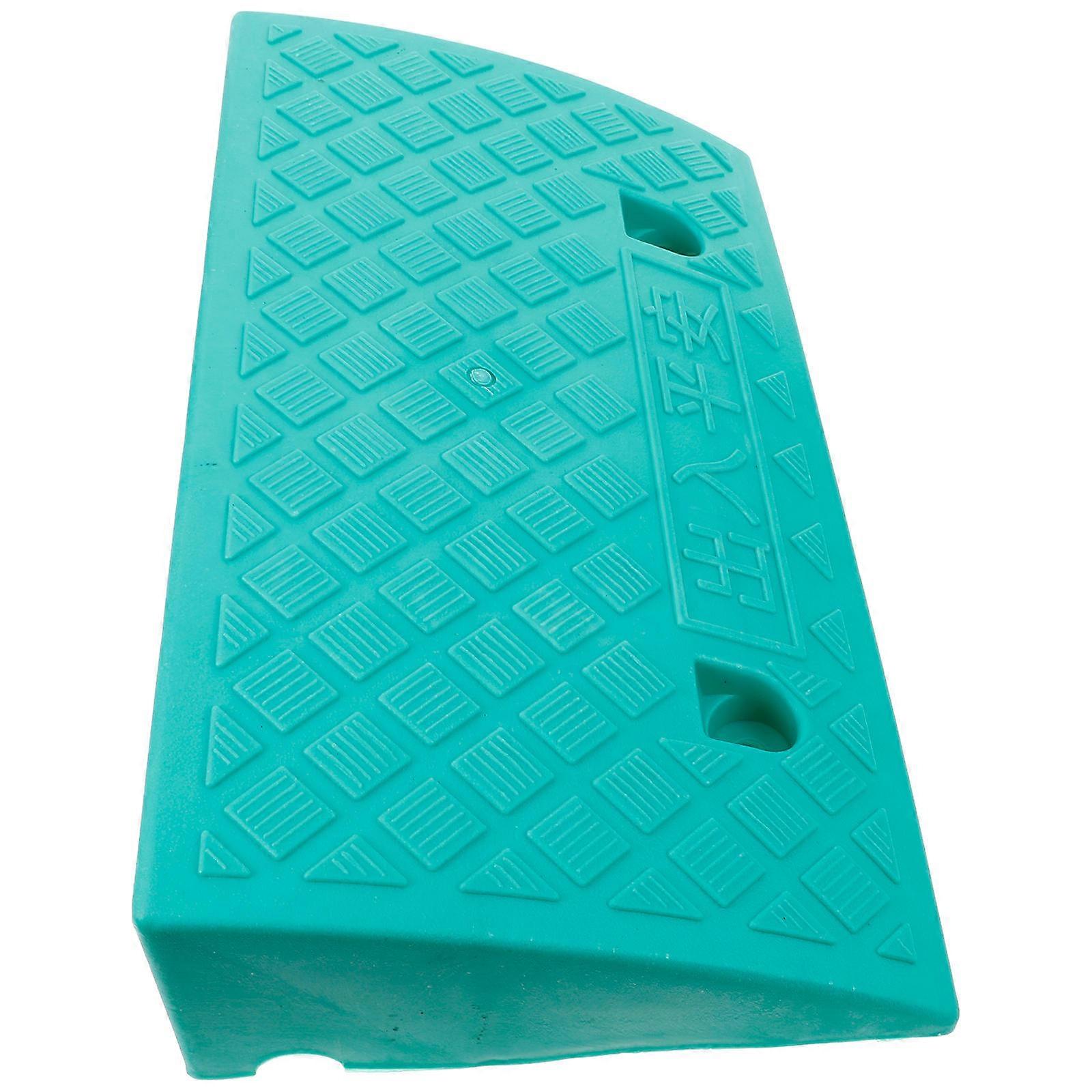 Plastic Ramp for Bikes and Wheelchairs Steps and Driveway Curbs Light Green Portable 1Pack