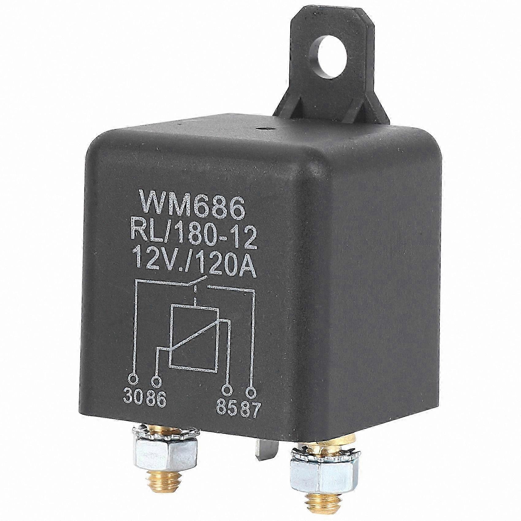 12V DC Relay for Automotive Use with 120A Load Capacity for Cars and Trucks