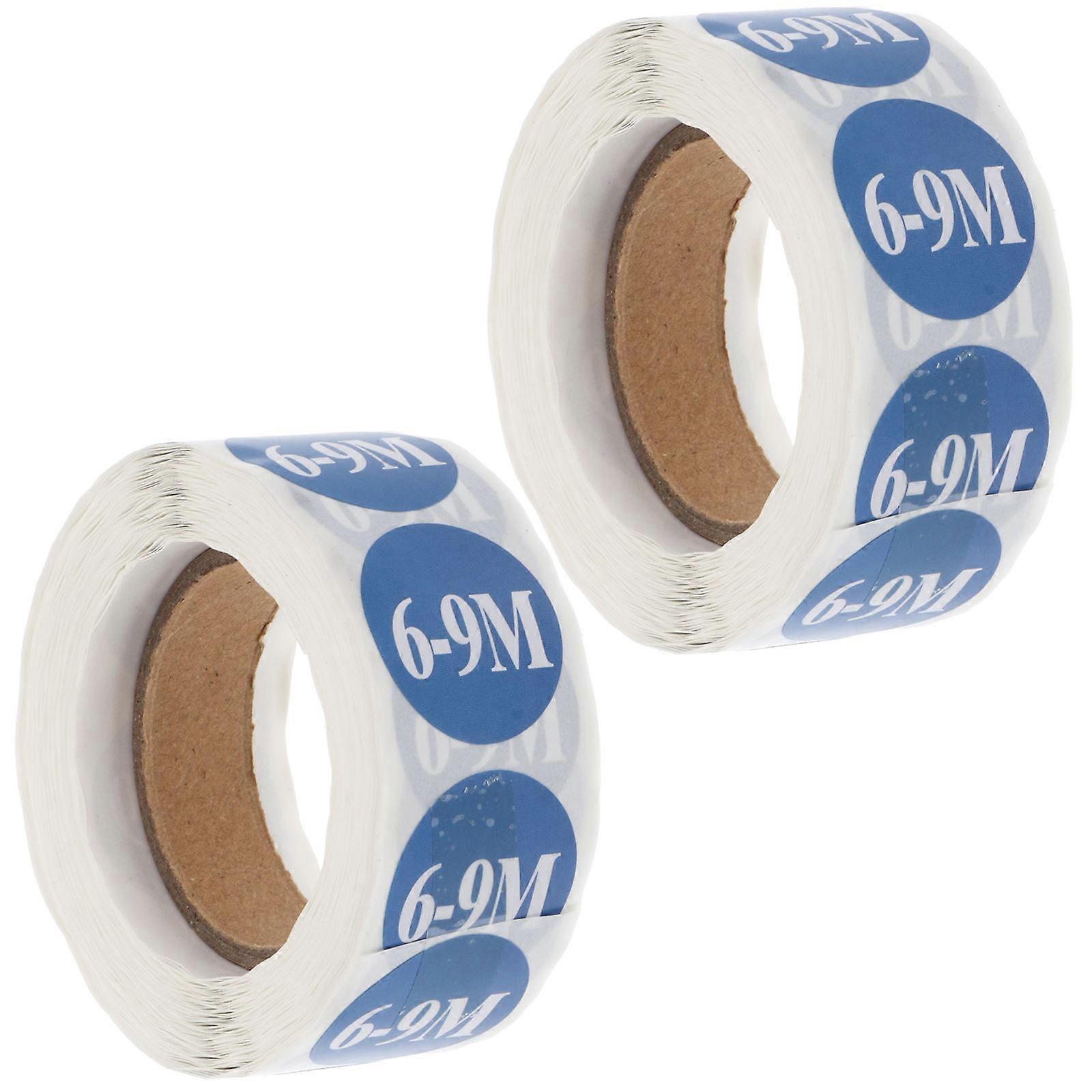 Clothing Label Paper Sticker Retail Store Use Blue Material Adhesive Labeling 2 Rolls