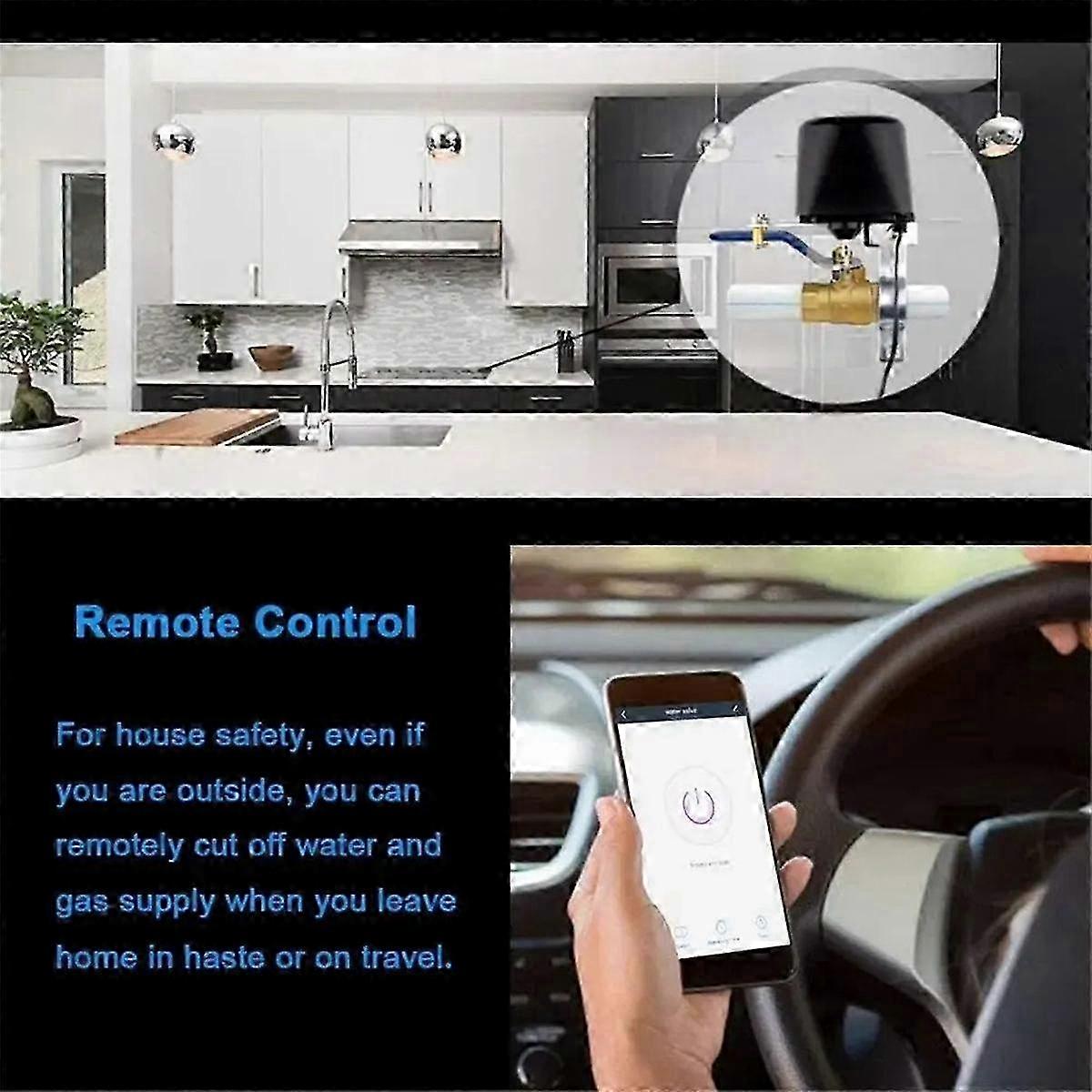 Tuya WiFi Smart Manipulator Valve Controller for Water Gas Auto Shut on Off Support Alexa Home SmartLife EU Plug