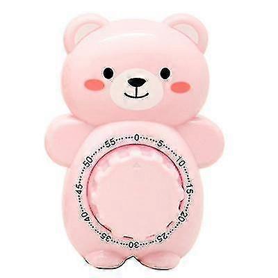 Pink Bear Shape Timer, Learning Time Reminder, Kitchen Baking Mecha...