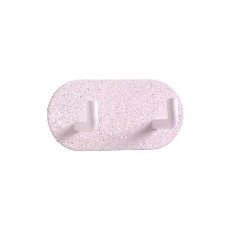 Double Self Adhesive Key Hooks, Heavy Duty Sticky Back Wall Hangers for Bathroom, Kitchen, and Hallway, Rustproof Baby Pink