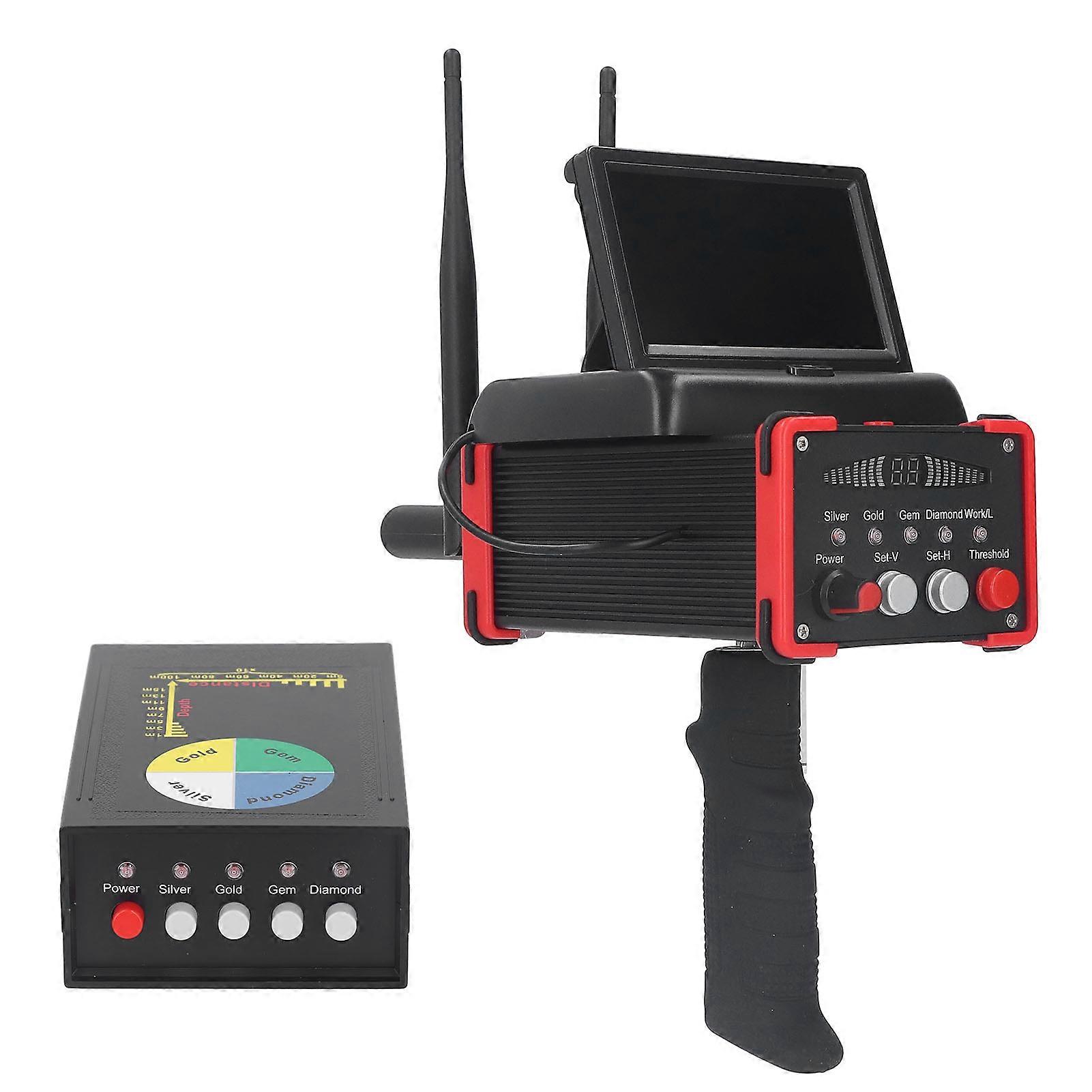 Détecteur de métaux pliable Pinpointer 1000m portée Gold Finder US Plug