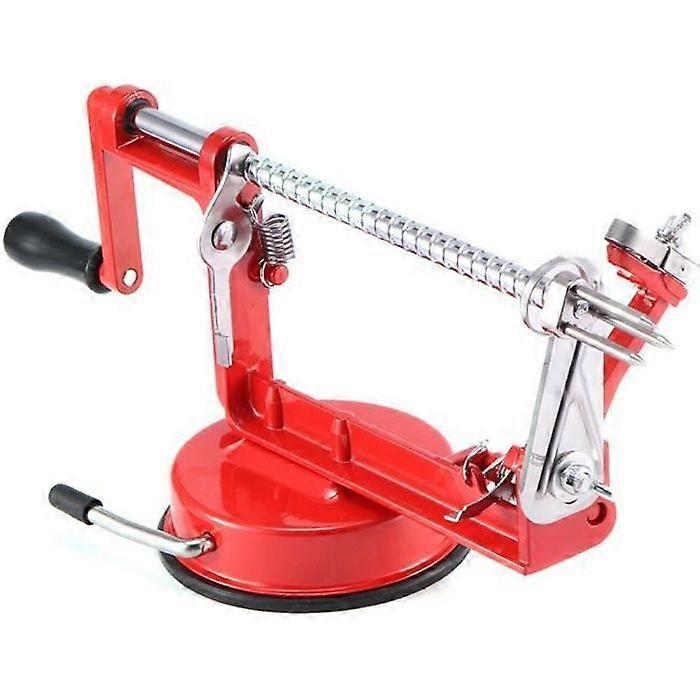 3 in 1 - Apple Peeler & Corer Machine for peeling, coring and cutting apples Design in red