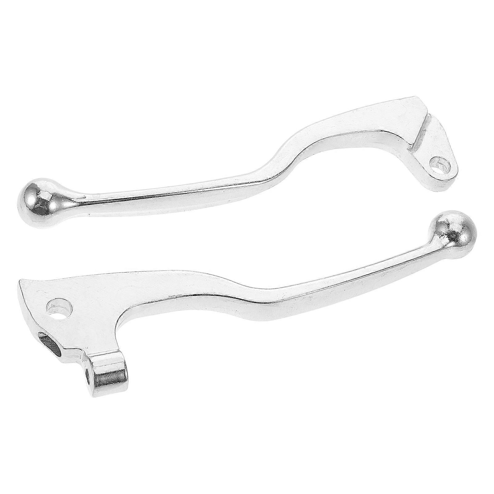 Brake Lever Clutch Lever Motorcycle Handle for Bike Use 1Pair Silver