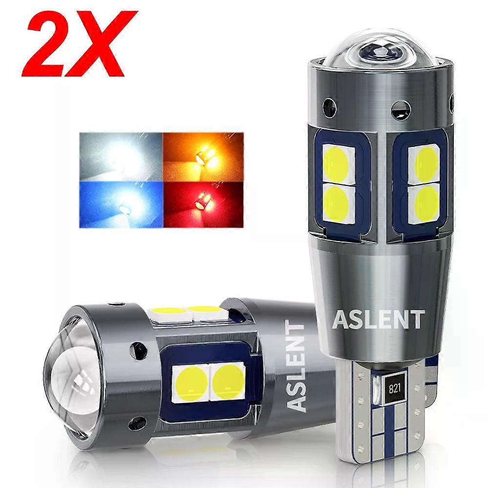 2PCS High Quality T10 W5W 168 192 Led Tail Light 3030 10smd 12V Auto Lamp CANBUS NO Error Car Marker Parking Bulb 6000K ASLENT