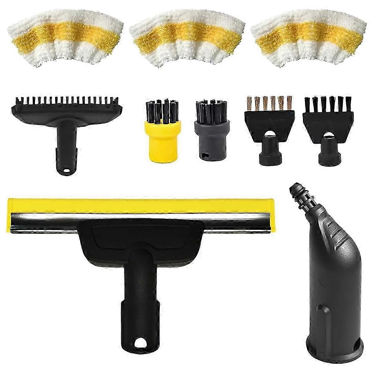 Steam Cleaner Accessory Set for SC1, SC2, SC3, SC4, SC5 Hand Steam Cleaners: Nozzle, Round Brush, Scraper Kit
