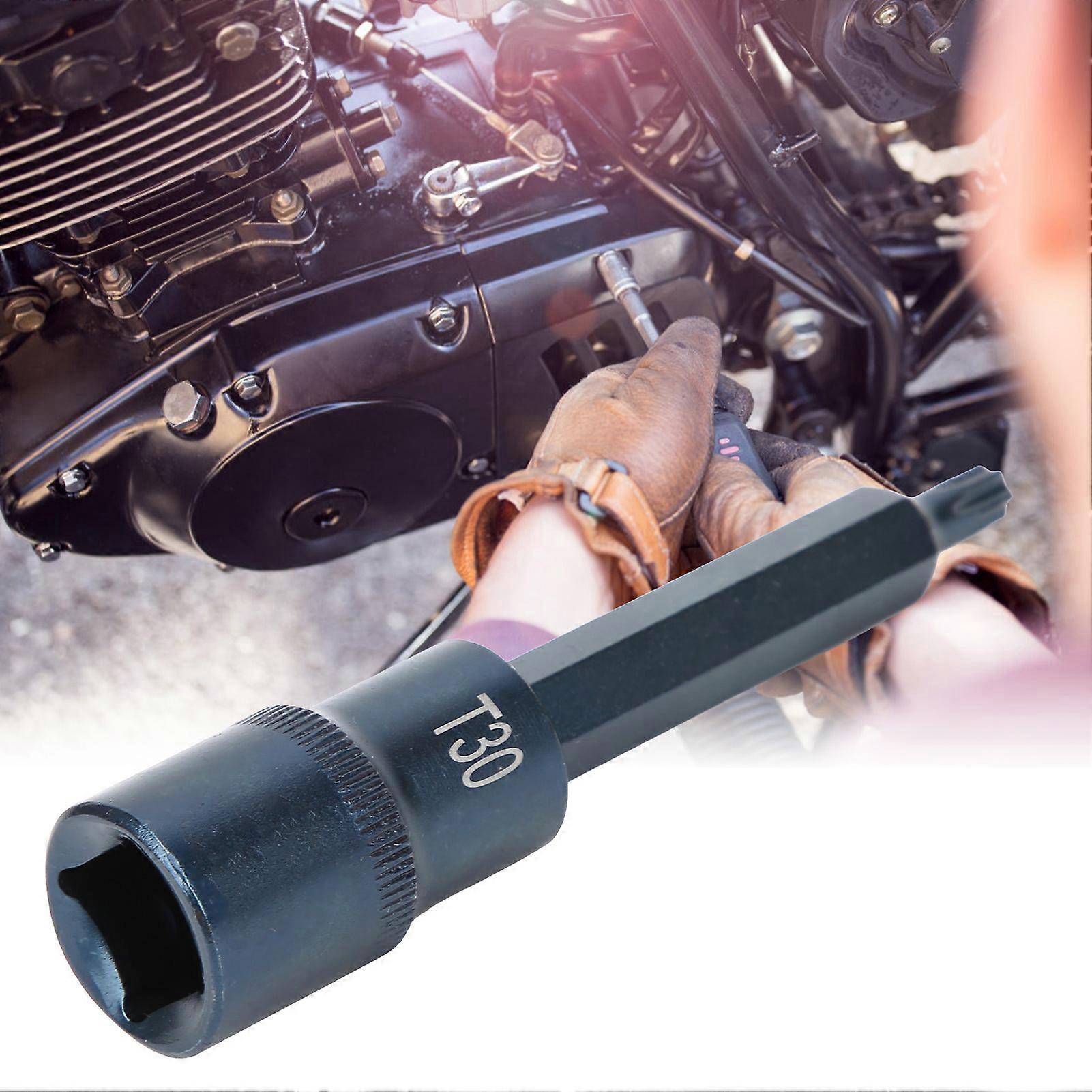 Socket Bit T30 1/2" Drive Alloy Steel 100mm Quick Wrench Blue