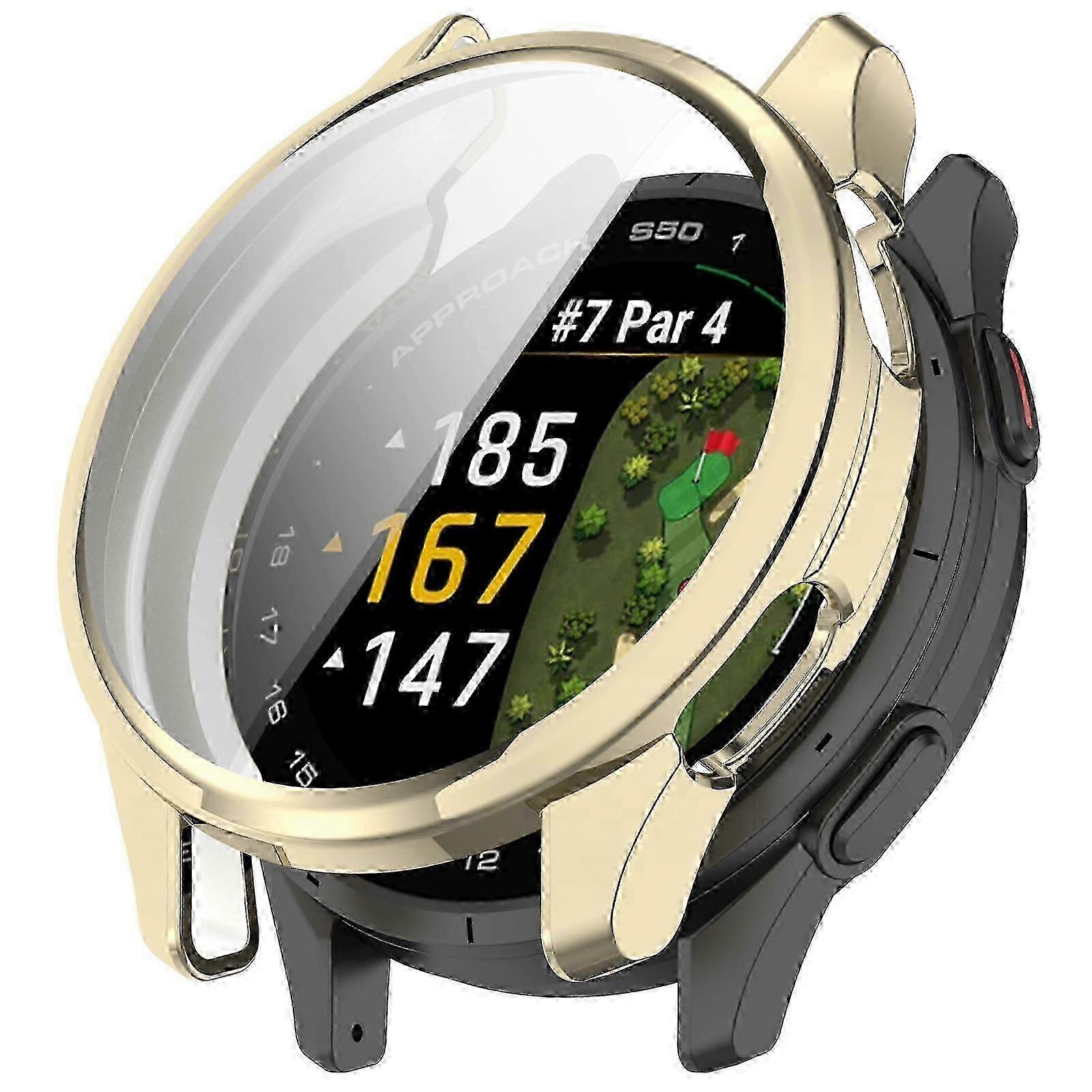 Full coverage case for Garmin Approach S50, electroplated TPU shield 2025