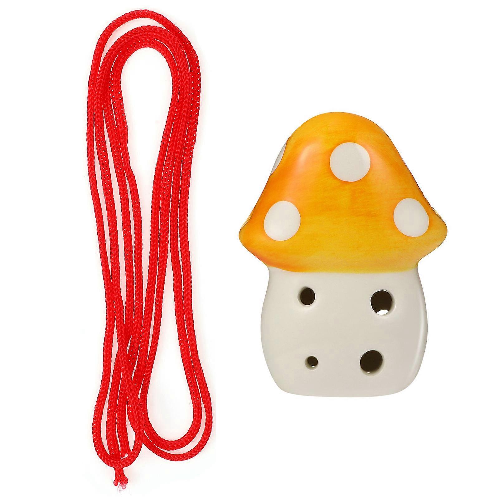 Ocarina Silver Ceramic Six Hole Ocarina Instrument for Beginner 2Pcs