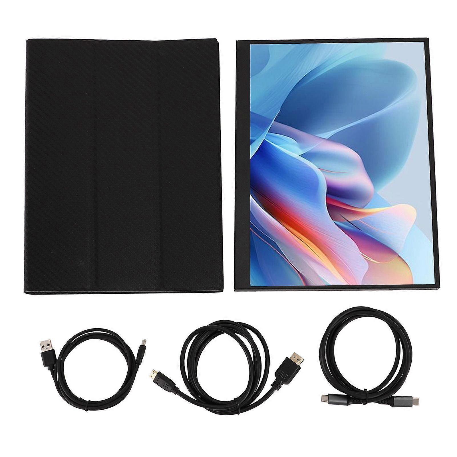 Portable Display Screen 11inch 2160x1440 Type C Port 3.5mm Port External IPS Screen with Dual Speakers for Phone Tablet PC Without Case