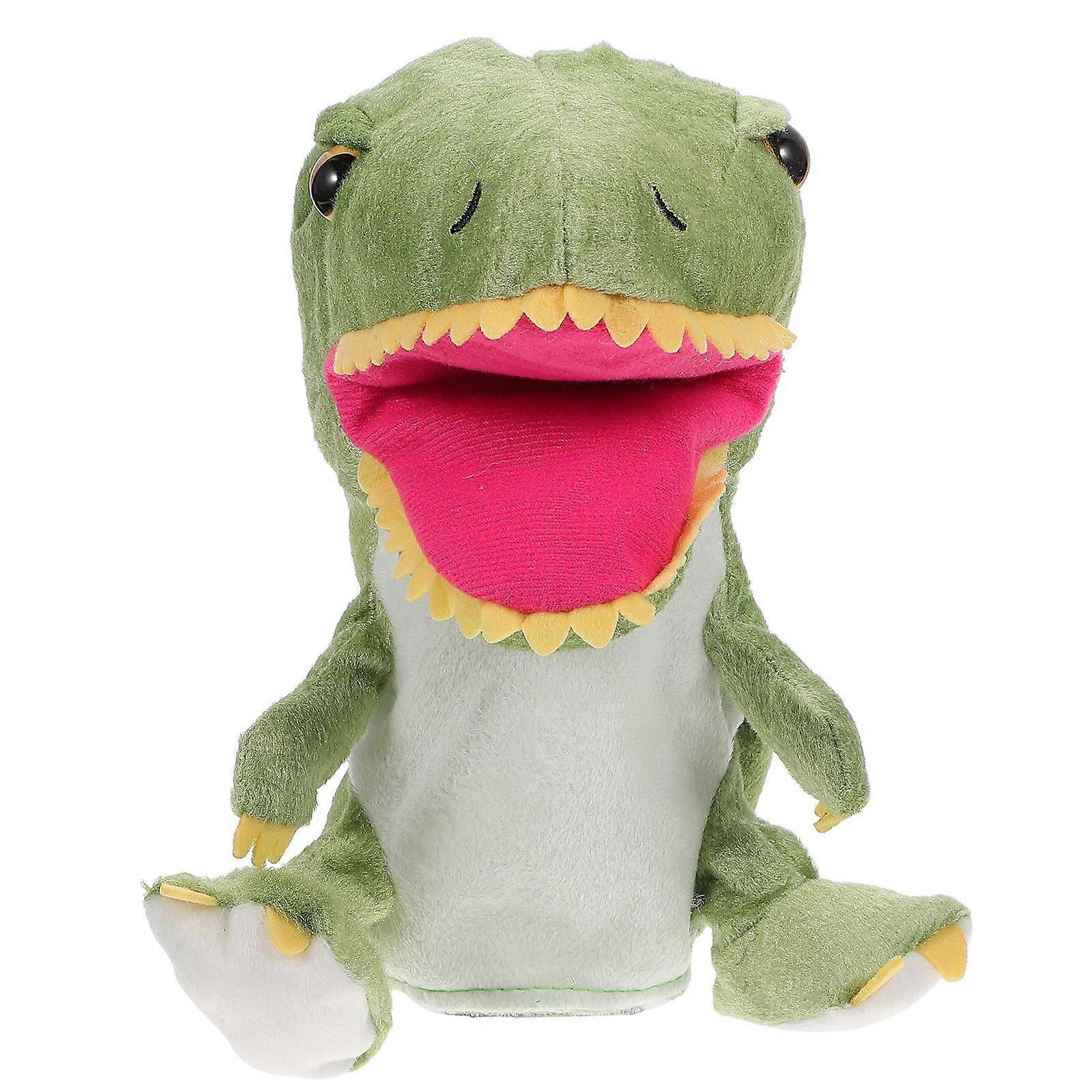 Stuffed Dinosaurs Toy Hand Puppet For Plush Toy Lovers 38X11.5 Green Color Great For Leaning In The Car 1Pc