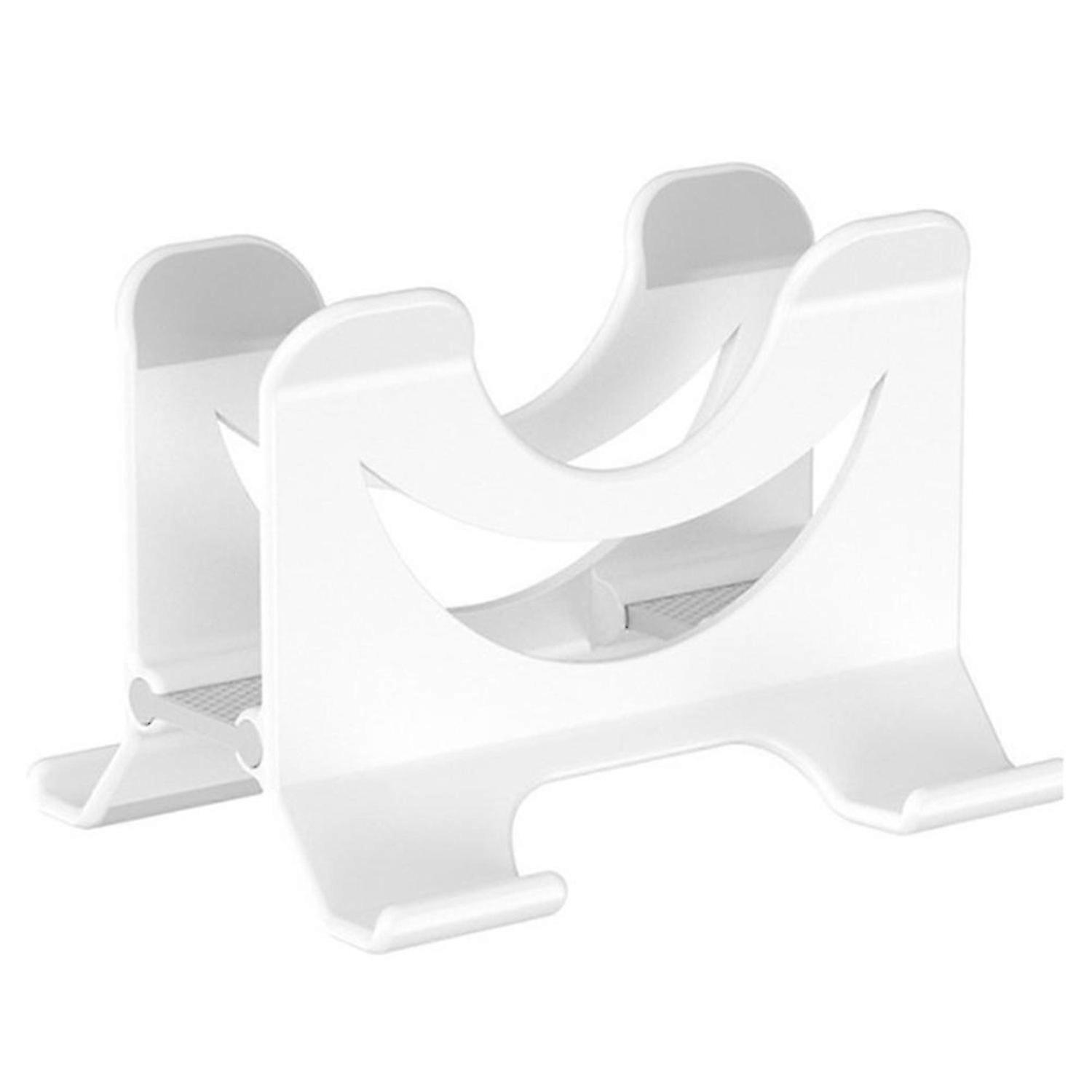 Vertical Laptop Stand Desktop Holder Notebook Dock Space-Saving White