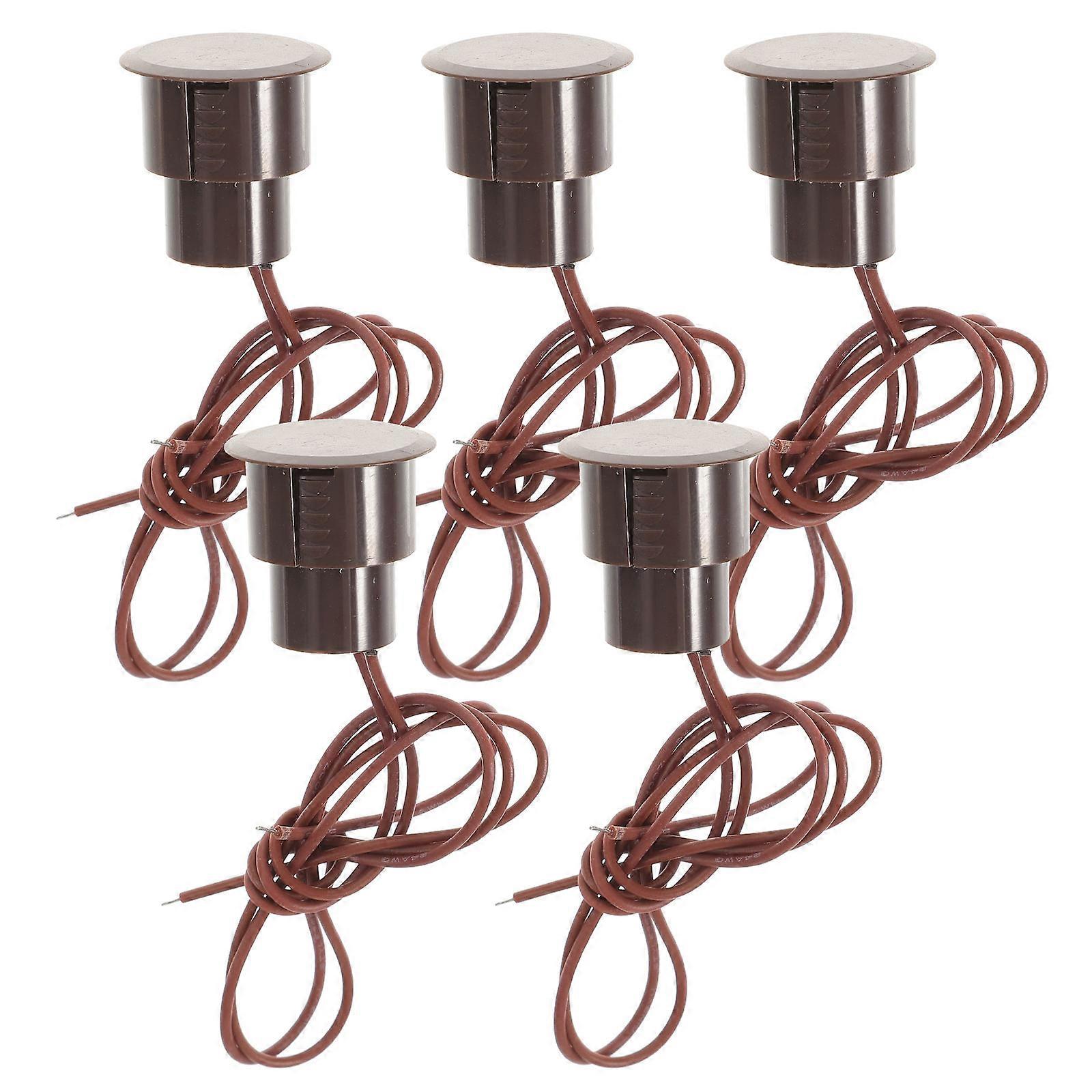 Black Recessed Door Window Magnetic Alarm Contacts for Security Use 5Pcs