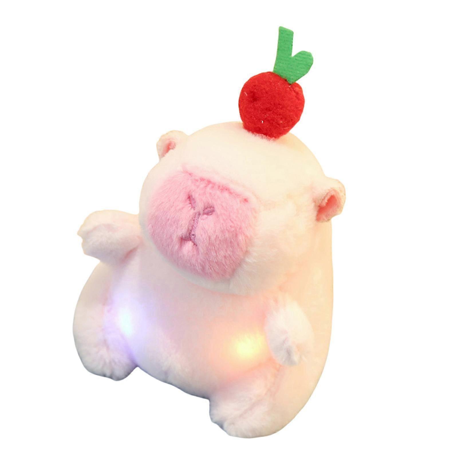 Soft Capybaras Keychain with Built In Music Box Plush Animal Toy Keyring Bag Pendant Decoration for Backpacks and Car brown Cs