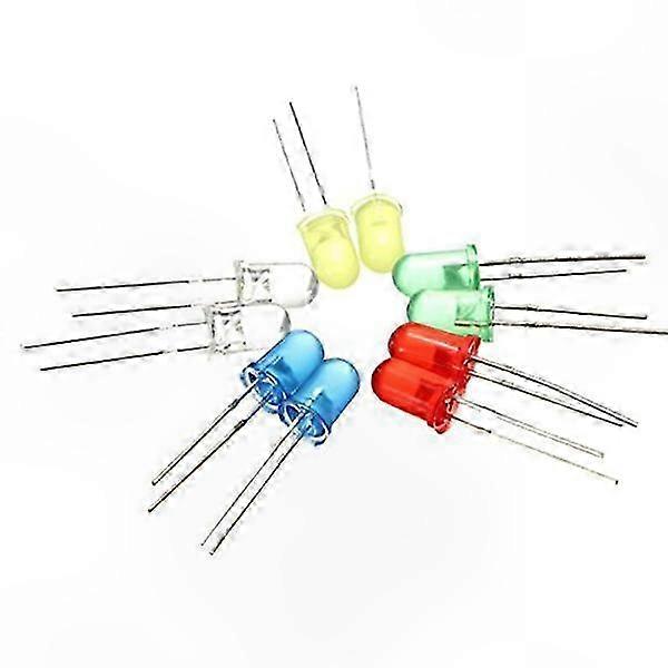 5mm LED Multicolor Emitting Diodes, 100 Pieces Light Emitting Diodes for Crafting and Projects