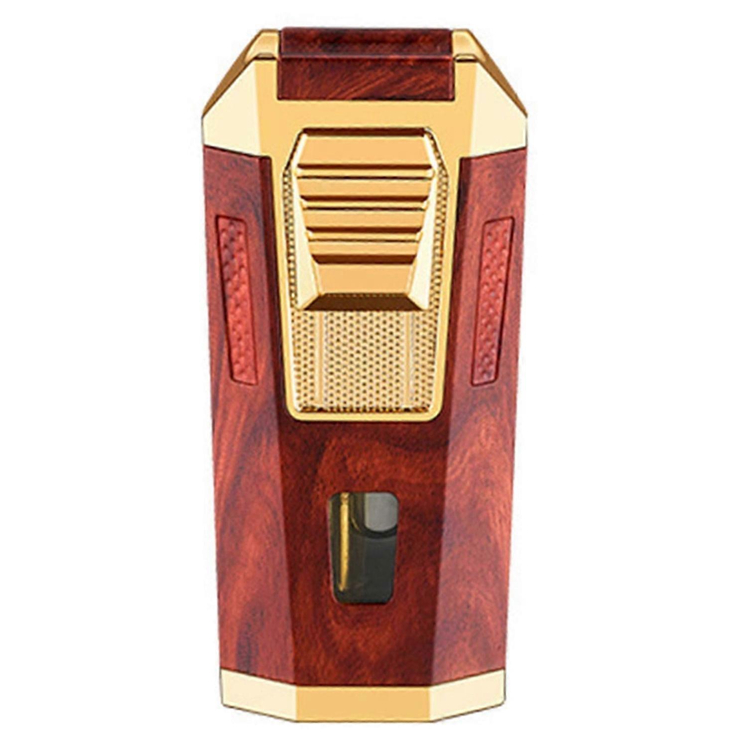 Metal Blue Flame Inflatable Lighter Reusable Jet-Flames Lighter for Camping