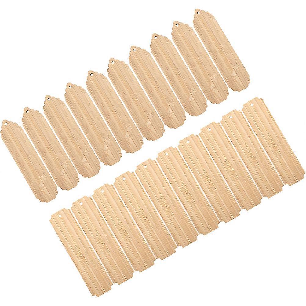 DIY Bookmarks for Students 100Pcs Unpainted Wooden Rectangle Bookmarks
