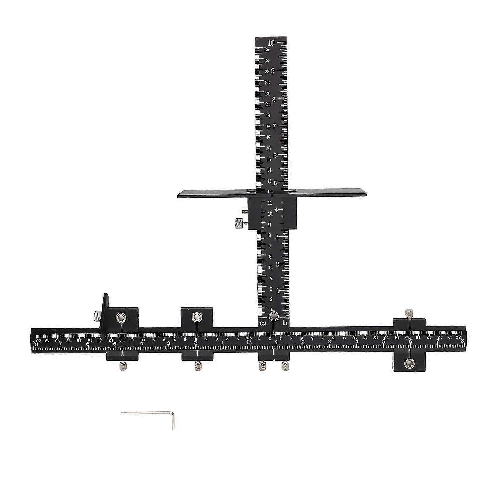 Cabinet Hardware Jig Aluminum Black Handle Jig Easy Operation Accurate Measure Cabinet Drill Tool for Handles Pulls 2025