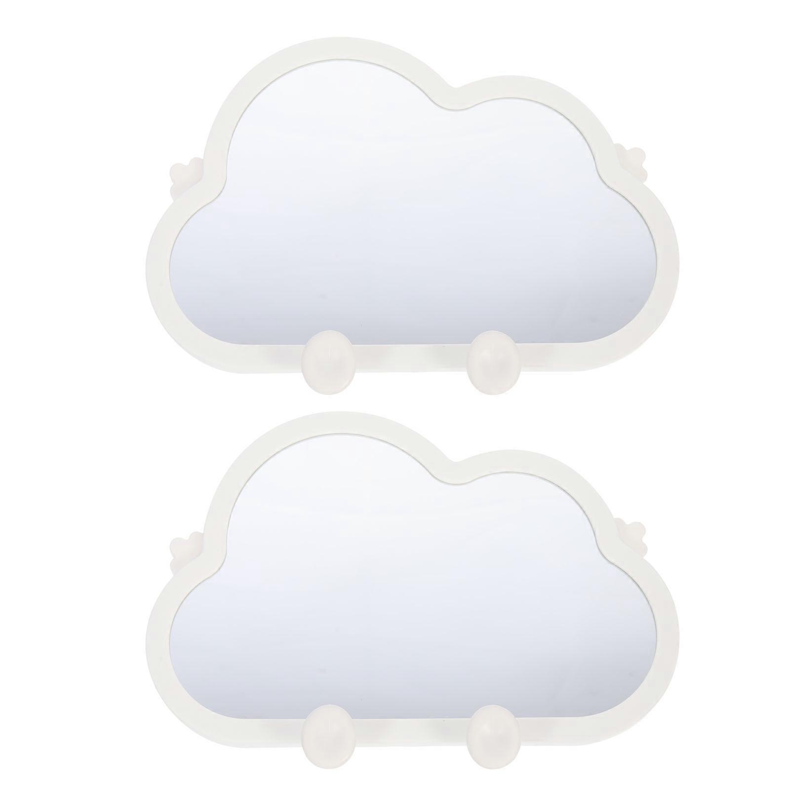 Hanging Cosmetic Mirrors 6Pcs White Cloud Shaped Vanity Mirrors