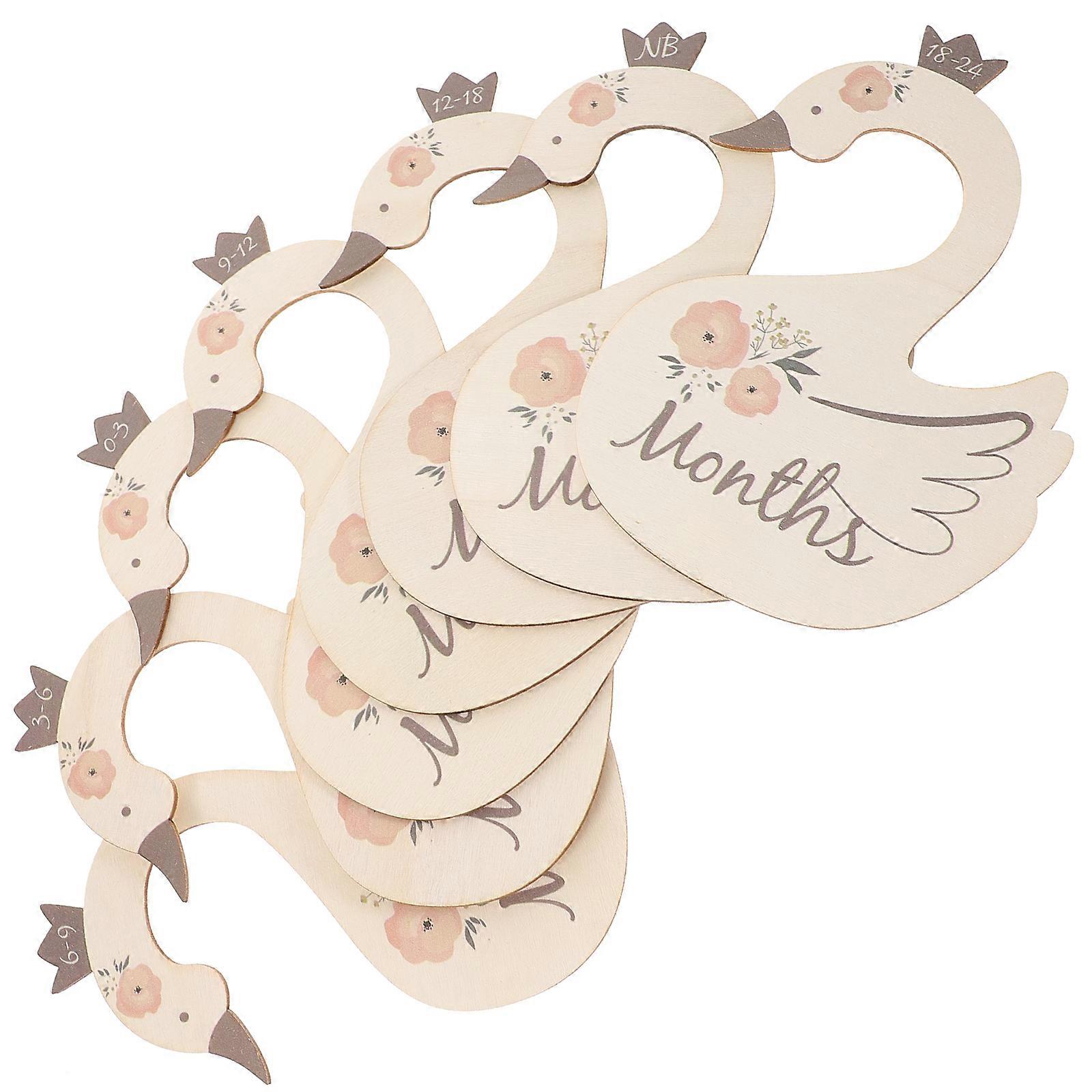 Toddler Clothes Dividers 7Pcs Swan Shape Organizer For Baby Closet Management In Stylish Design