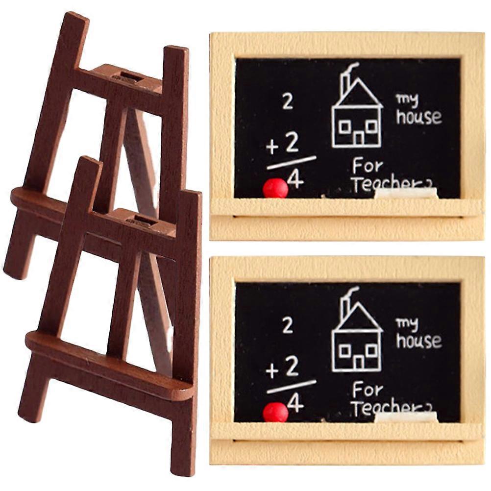 Decorative Mini Easel Tabletop Easels For Display Wear-Resistant Blackboard Model Wooden Desktop Easel Models 1Set