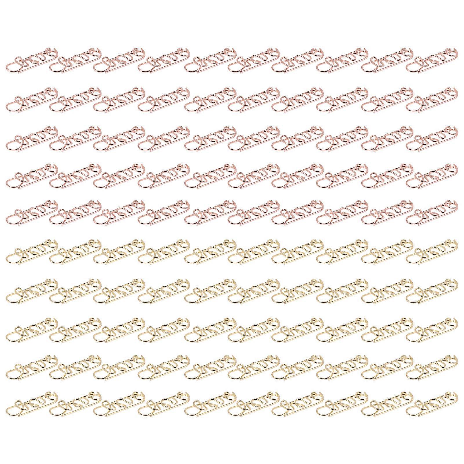 Decorative Love Shape Paper Clips for Papers 500Pcs Assorted Color