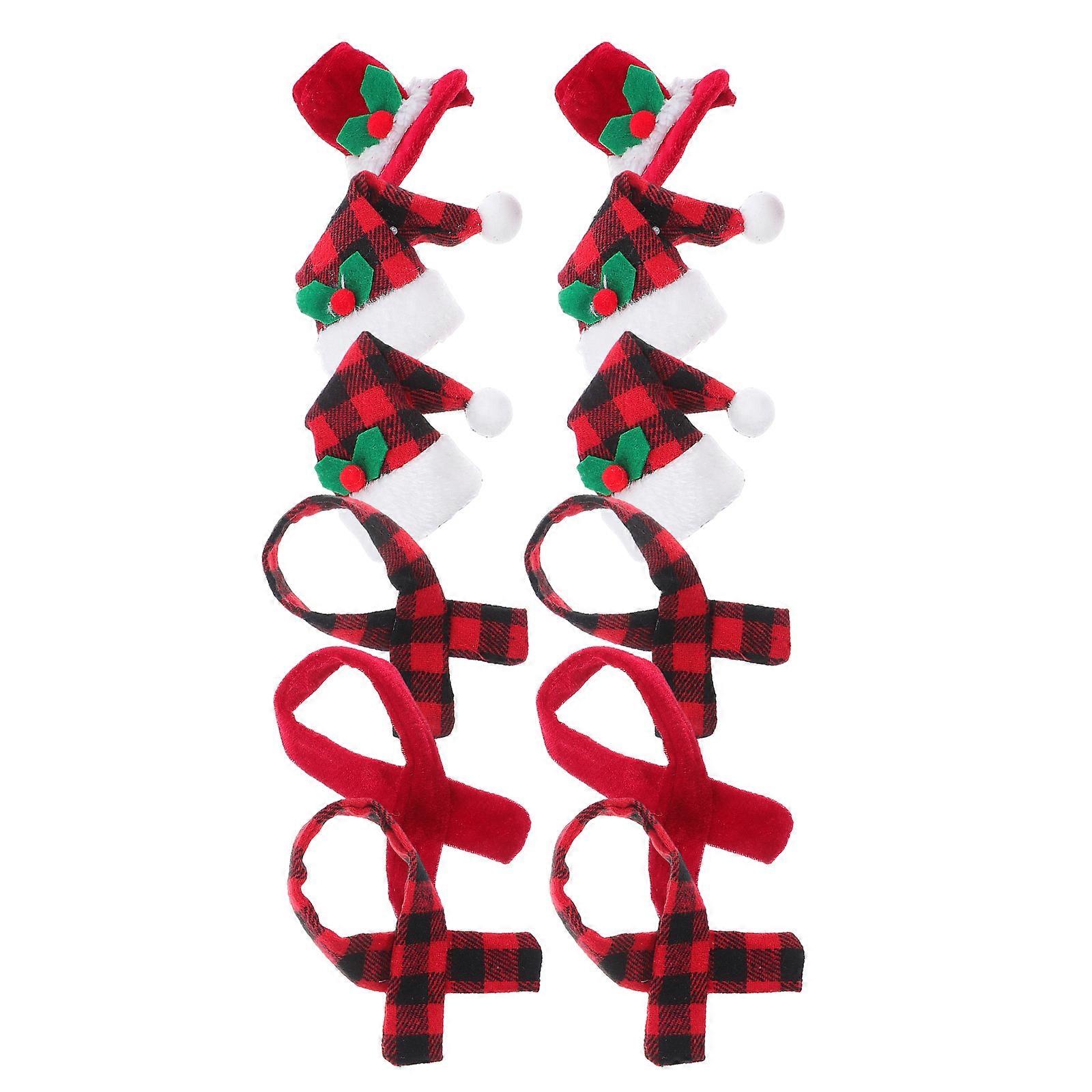 Bottle Hat and Scarf 60Sets Assorted Color for Decor with Fabric