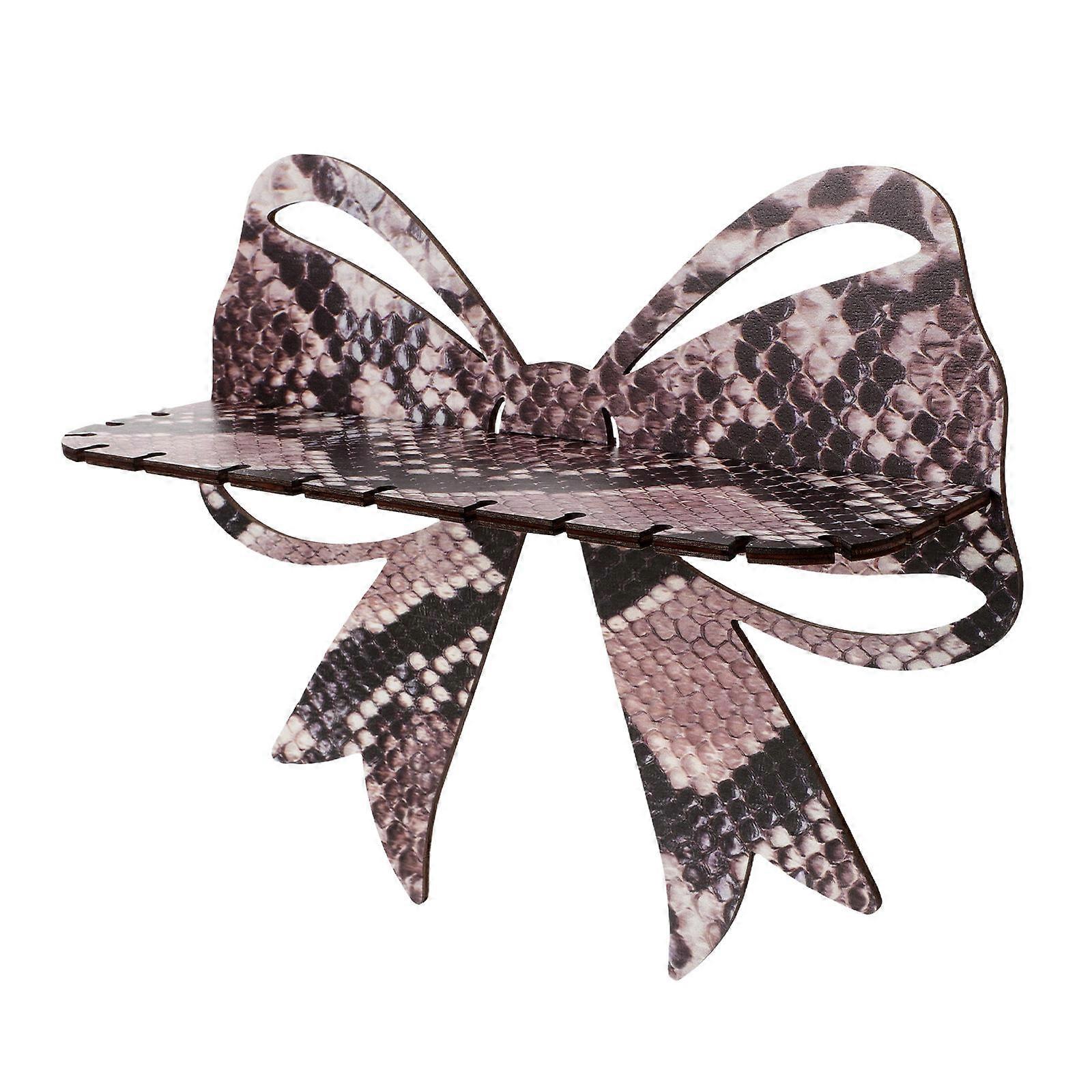 Crystal Wall Shelf Wooden Bowknot Style for Storage Use