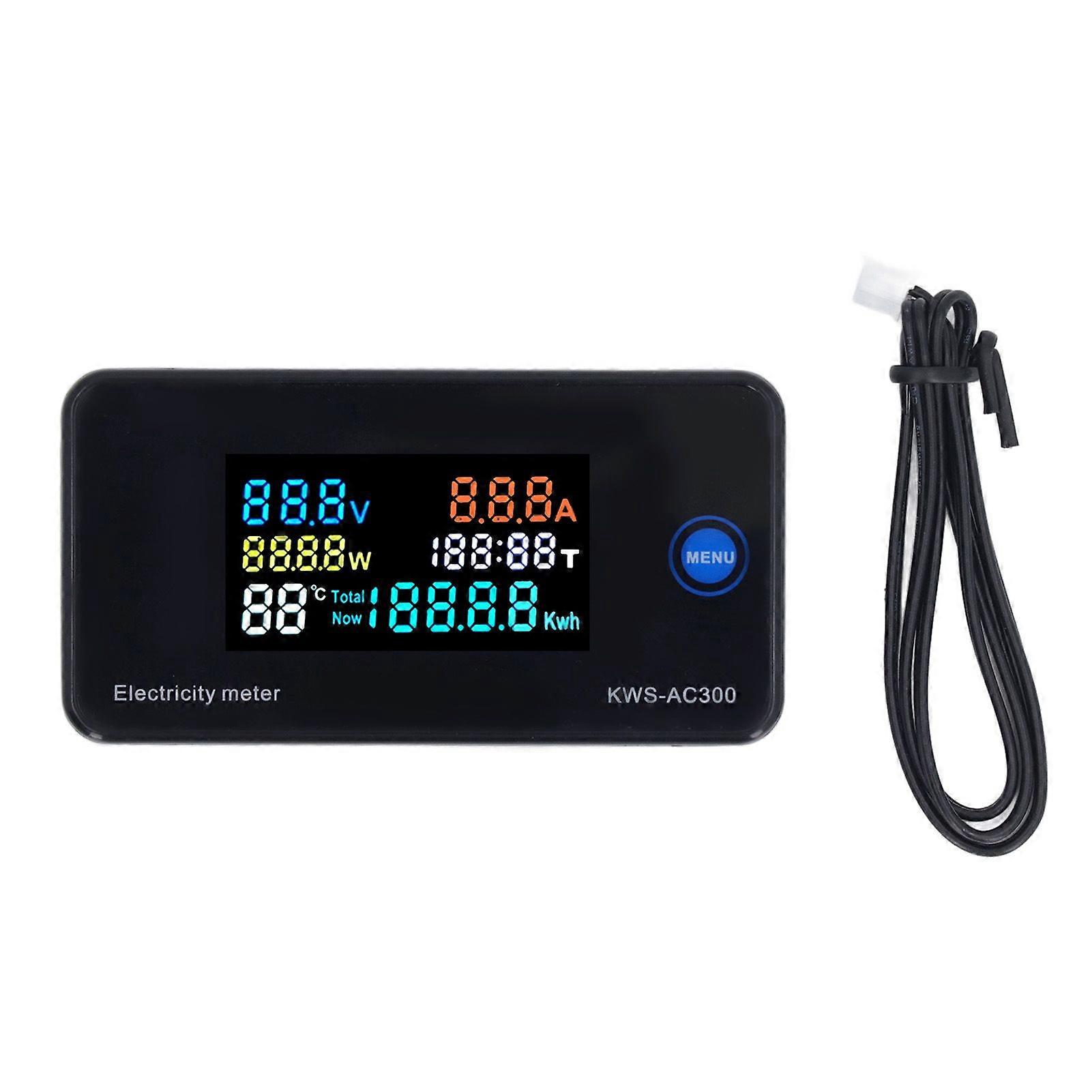 High quality  AC voltmeter ammeter AC50-300V 0-20A LCD high definition display