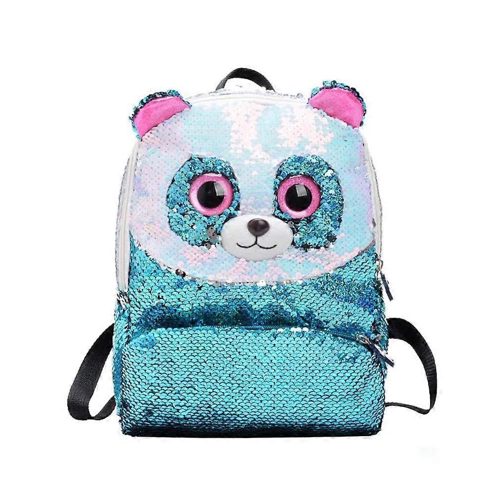 Shoulder Bag Panda Backpack for Storage 3Pcs Creative Mini Bag Sky-Blue