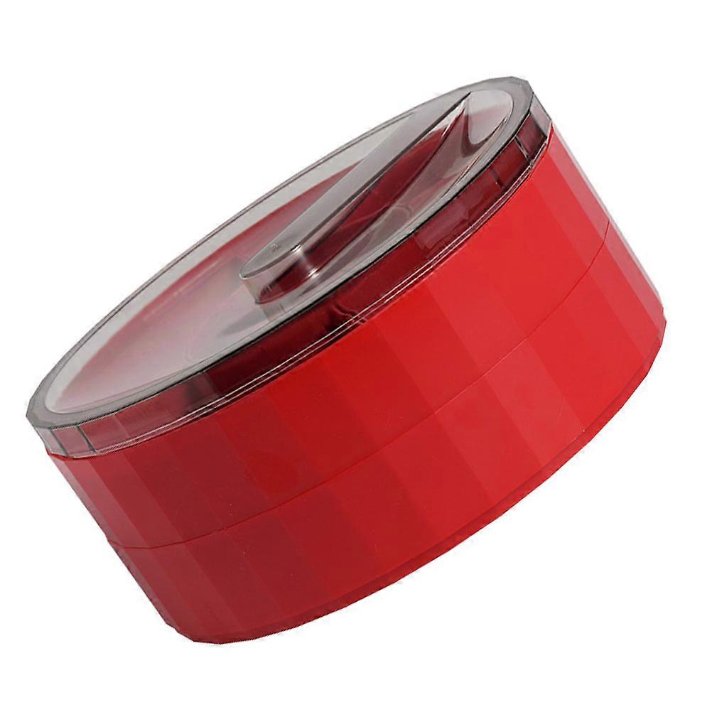 Compartment Snacks Box Double-Layer Fruit Tray for Storage 2Pcs