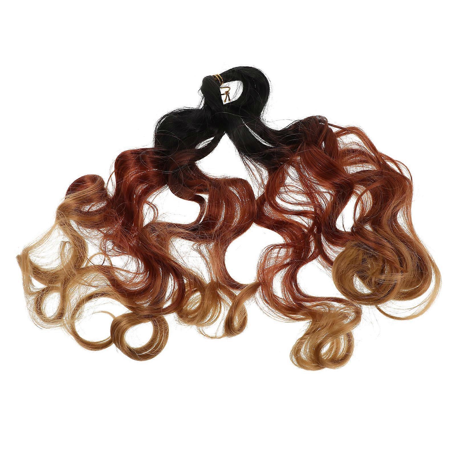 Curly Braided Wig Extension For Stage Performances In High Temperature Silk Material For 1Set