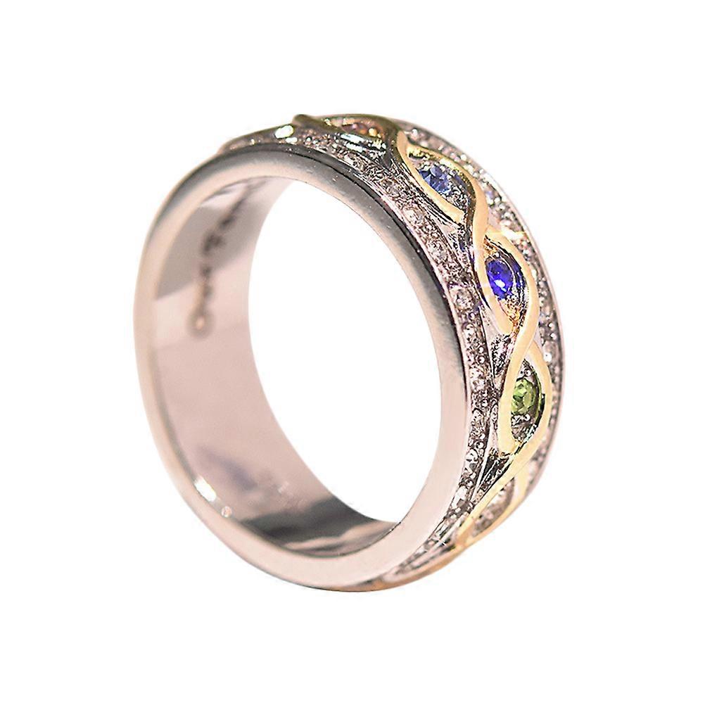 Woman Ring Rhinestone Wedding Decorative Ring for Decoration 2Pcs