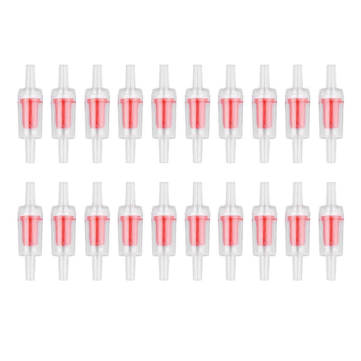Aquarium Accessories Check Valve for Fish Tank 40Pcs Red Set