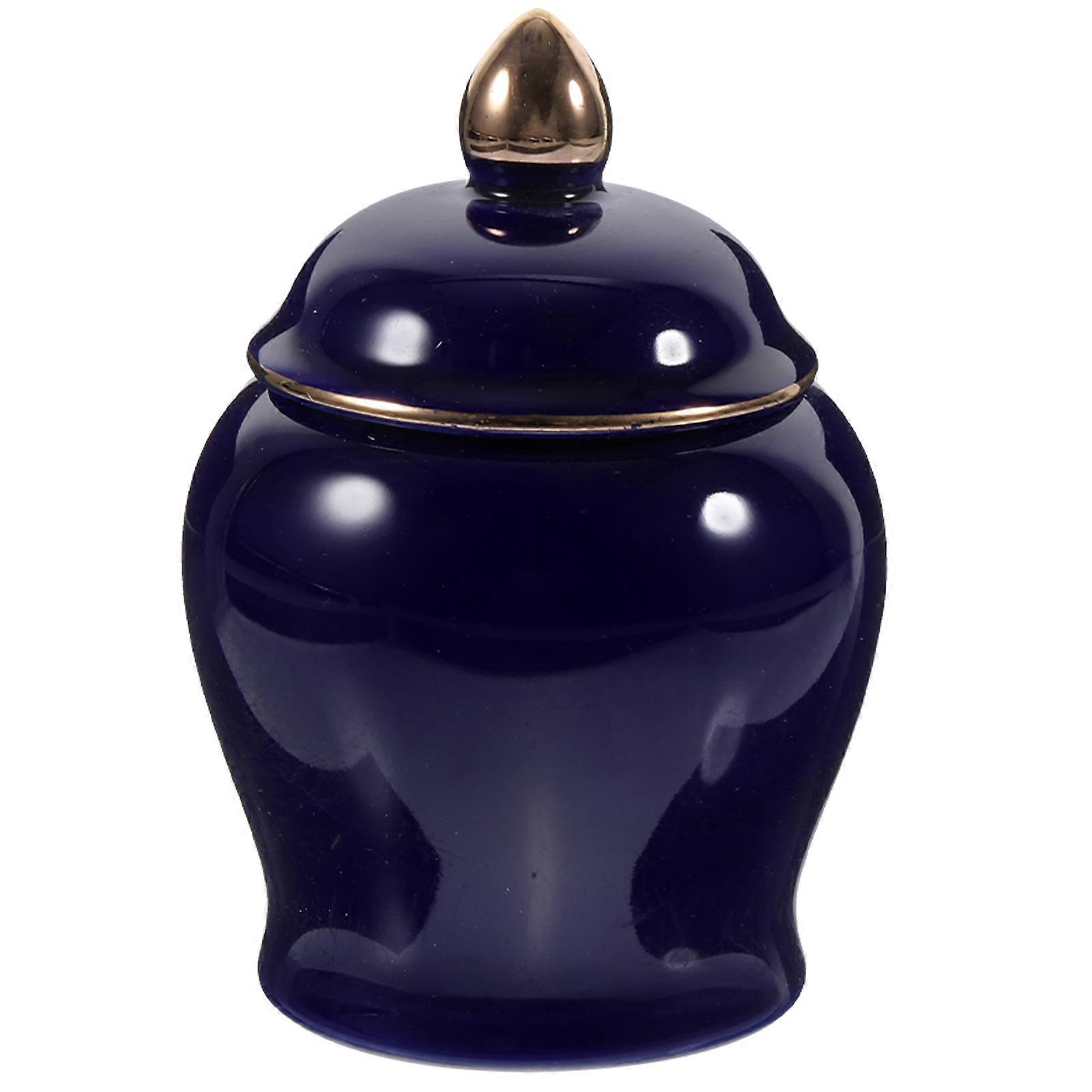 Rustic Ceramic Canister For Desktop Decoration Efficient Space Saving 4Pcs