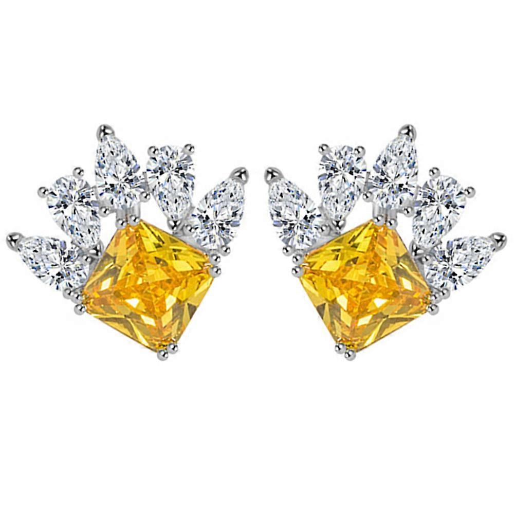 Ear Studs Crystal Womens Earrings for Decor 4Pairs Copper Earrings Assorted