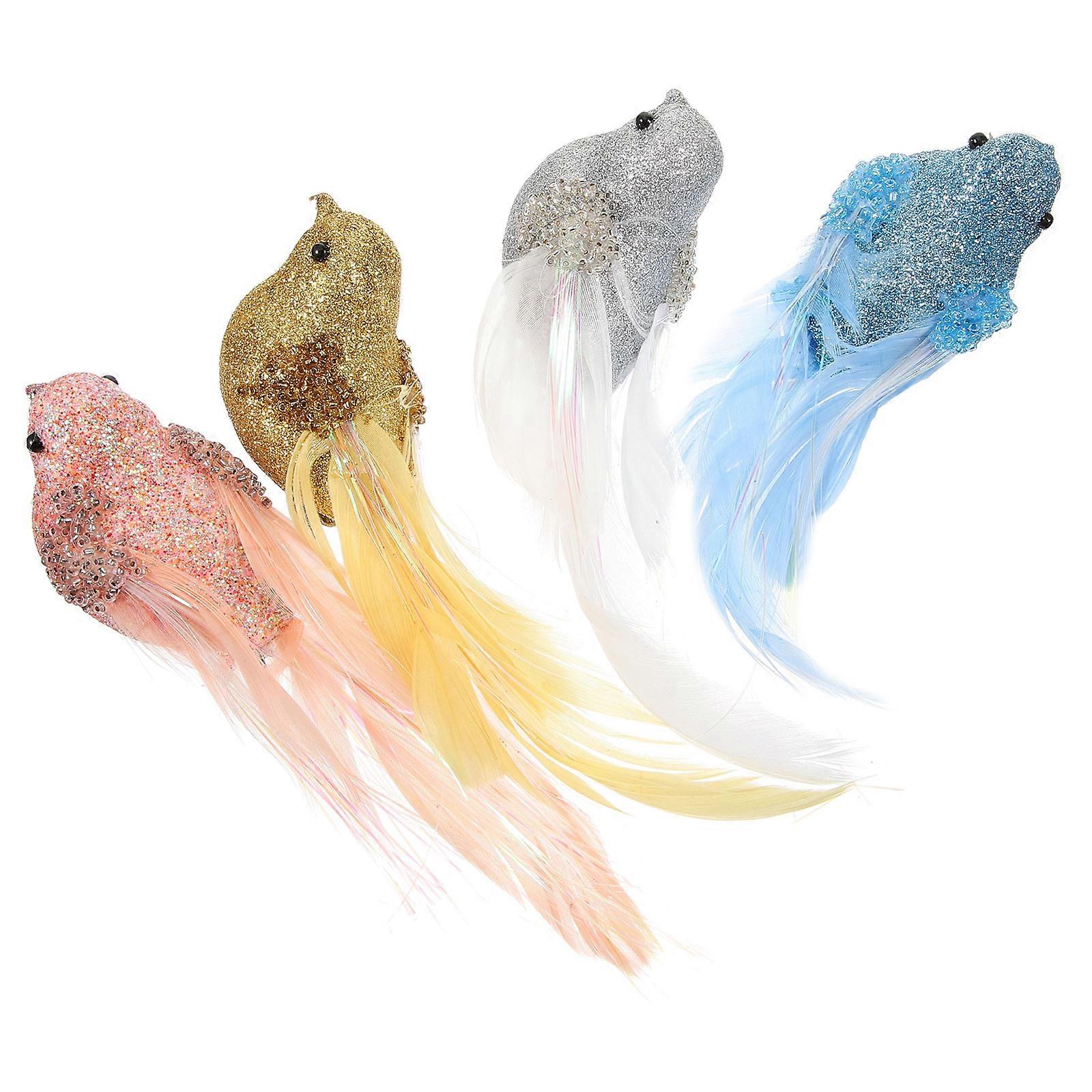 Bird Ornament Foam Bird Figurine for Decoration 16Pcs Assorted