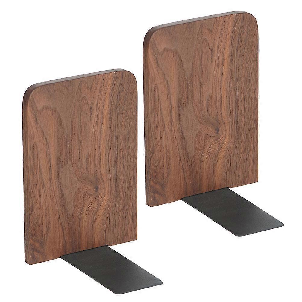 Multi-Function Bookends Wood Decorative Book Ends 4Pcs Set